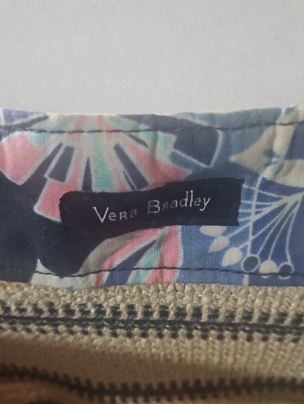 Vera Bradley Seashore Striped Straw Tote - Picture 4 of 7